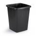 Durable DURABIN ECO 80% Recycled Plastic Waste Recycling Bin 90 Litre Black with Black Lid - VEH2024002 28461DR