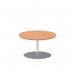 Dynamic Italia 800mm Poseur Round Table Oak Top 475mm High Leg ITL0122 28477DY