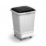 Durable Metal Trolley for DURABIN 90 Litre Square Bin 385 x 395 x 180 White - 1801668010 28517DR