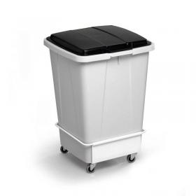 Durable Metal Trolley for DURABIN 90 Litre Square Bin 385 x 395 x 180 White - 1801668010 28517DR