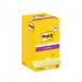 Post-it Super Sticky Notes 76x76mm Canary Yellow Promo Pack 90 Sheets per Pad (Pack 8 + 4 Free) - 7100290174 28552MM