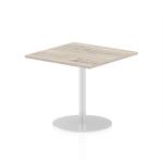 Dynamic Italia 800mm Poseur Square Table Grey Oak Top 725mm High Leg ITL0339 28568DY