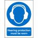 Seco Mandatory Safety Sign Hearing Protection Must Be Worn Self Adhesive Vinyl 150 x 200mm - M002SAV150X200 28657SS