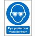 SECO Mandatory Safety Sign Eye Protection Must Be Worn Self Adhesive Vinyl 150 x 200mm - M004SAV150X200 28685SS