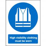 SECO Mandatory Safety Sign High Visibility Clothing Must Be Worn Self Adhesive Vinyl 150 x 200mm - M162SAV150X200 28713SS