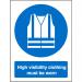 Seco Mandatory Safety Sign High Visibility Clothing Must Be Worn Semi Rigid Plastic 150 x 200mm - M162SRP150X200 28720SS