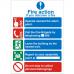 Seco Mandatory Safety Sign Fire Action Self Adhesive Vinyl 150 x 200mm - M311SAV150X200 28755SS