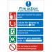 SECO Mandatory Safety Sign Fire Action Self Adhesive Vinyl 150 x 200mm - M311SAV150X200 28755SS