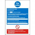 SECO Mandatory Safety Sign Fire Action Semi Rigid Plastic 200 x 300mm - M011SRP200X300 28769SS