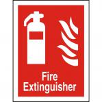 SECO Fire Fighting Equipment Safety Sign Fire Extinguisher Semi Rigid Plastic 150 x 200mm - FF071SRP150X200 28776SS