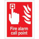 SECO Fire Fighting Equipment Safety Sign Fire Alarm Call Point Semi Rigid Plastic 150 x 200mm - FF073SRP150X200 28783SS