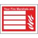 Seco Fire Fighting Equipment Safety Sign Your Fire Marshalls Are Self Adhesive Vinyl 150 x 200mm - FF122SAV150X200 28790SS