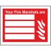 SECO Fire Fighting Equipment Safety Sign Your Fire Marshalls Are Semi Rigid Plastic 150 x 200mm - FF122SRP150X200 28797SS