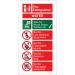 Seco Fire Fighting Equipment Safety Sign Fire Extinguisher Water Self Adhesive Vinyl 100 x 200mm - FF091SAV100X200 28804SS