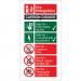 SECO Fire Fighting Equipment Safety Sign Fire Extinguisher Carbon Dioxide Semi Rigid Plastic 100 x 200mm - FF093SRP100X200 28839SS