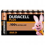 Duracell Plus AAA Alkaline Battery (Pack 16) MN2400B16PLUS 28890AA