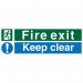 SECO Safe Procedure Safety Sign Fire Exit Keep Clear Semi Rigid Plastic 450 x 150mm - SP126SRP450X150 28951SS