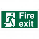 Seco Safe Procedure Safety Sign Fire Exit Man Running Right Self Adhesive Vinyl 200 x 100mm - SP318SAV200X100 28972SS