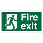 SECO Safe Procedure Safety Sign Fire Exit Man Running Right Self Adhesive Vinyl 200 x 100mm - SP318SAV200X100 28972SS