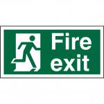 SECO Safe Procedure Safety Sign Fire Exit Man Running Right Semi Rigid Plastic 200 x 100mm - SP318SRP200X100 28979SS