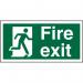 SECO Safe Procedure Safety Sign Fire Exit Man Running Right Semi Rigid Plastic 200 x 100mm - SP318SRP200X100 28979SS