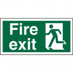 SECO Safe Procedure Safety Sign Fire Exit Man Running Left Self Adhesive Vinyl 200 x 100mm - SP319SAV200X100 28993SS