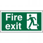 SECO Safe Procedure Safety Sign Fire Exit Man Running Left Self Adhesive Vinyl 200 x 100mm - SP319SAV200X100 28993SS