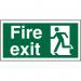 SECO Safe Procedure Safety Sign Fire Exit Man Running Left Semi Rigid Plastic 200 x 100mm - SP319SRP200X100 29000SS