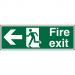 Seco Safe Procedure Safety Sign Fire Exit Man Running and Arrow Pointing Left Semi Rigid Plastic 450 x 150mm - SP120SRP450X150 29014SS