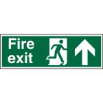 Seco Safe Prodecure Safety Sign Fire Exit Man Running Right and Arrow Pointing Up Semi Rigid Plastic 450 x 150mm - SP129SRP450X150 29056SS