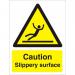 Seco Warning Safety Sign Caution Slippery Surface Semi Rigid Plastic 150 x 200mm - W134SRP150X200 29070SS