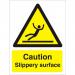 SECO Warning Safety Sign Caution Slippery Surface Semi Rigid Plastic 150 x 200mm - W134SRP150X200 29070SS