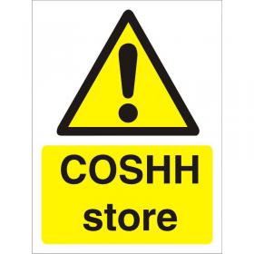 SECO Warning Safety Sign COSHH Store Self Adhesive Vinyl 150 x 200mm - W0201SAV150X200 29084SS
