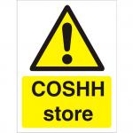 SECO Warning Safety Sign COSHH Store Semi Rigid Plastic 150 x 200mm - W0201SRP150X200 29091SS