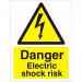 Seco Warning Safety Sign Danger Electric Shock Risk Self Adhesive Vinyl 150 x 200mm - W0258SAV150X200 29098SS