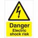 SECO Warning Safety Sign Danger Electric Shock Risk Self Adhesive Vinyl 150 x 200mm - W0258SAV150X200 29098SS