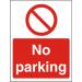 Seco Procedure Safety Sign No Parking Semi Rigid Plastic 150 x 200mm - P126SRP150X200 29140SS