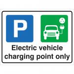 SECO Safety Sign Electric Vehicle Charging Point Only Correx Sign 300 x 200mm - ECP CX300X200 29147SS