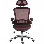 Teknik Harmony High Back Executive Mesh Office Chair With Height Adjustable Arms Red - 6956RED 29210TK