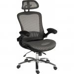 Teknik Harmony High Back Executive Mesh Office Chair With Height Adjustable Arms Grey - 6956GREY 29217TK