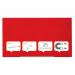 Nobo Impression Pro Magnetic Glass Whiteboard Red 1900x1000mm 1905186 29236AC