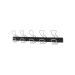 Alba 5 Double Hook Coat Hanger Wall Mounted Black/Metal - PMPRO5M 29476AL