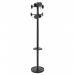 Alba Stan Coat Stand 8 Pegs and 2 Hooks 5Kg Weighted Base 48 x 355 x 1750mm Silver GreyBlack - PMSTAN3 M 29490AL