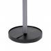 Alba Stan Coat Stand 8 Pegs and 2 Hooks 5Kg Weighted Base 48 x 355 x 1750mm Silver GreyBlack - PMSTAN3 M 29490AL