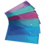 Rapesco Bright Popper Wallet Polypropylene Foolscap Assorted Colours (Pack 5) - 0688 29534RA