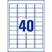 Avery Mini Multipurpose Labels 45.7 x 25.4 mm White (Pack 4000 Labels) - L7654-100 29539AV