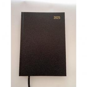 ValueX Desk Diary A4 Day Per Page 2025 Black - BUSA41 Black 29553SY