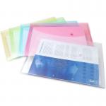 Rapesco Popper Wallet Polypropylene Foolscap Assorted Pastel Colours (Pack 5) - 0696 29555RA