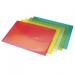 Rapesco Popper Wallet Polypropylene Foolscap Assorted Pastel Colours (Pack 5) - 696 29555RA