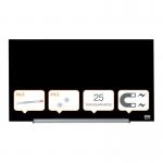 Nobo Impression Pro Magnetic Glass Whiteboard Black 680x380mm 1905179 29558AC